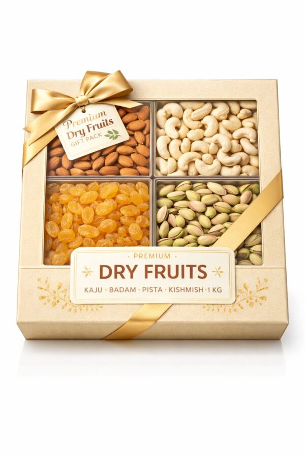 kaju badam pista kishmish 1 KG dry fruits Diwali gift box